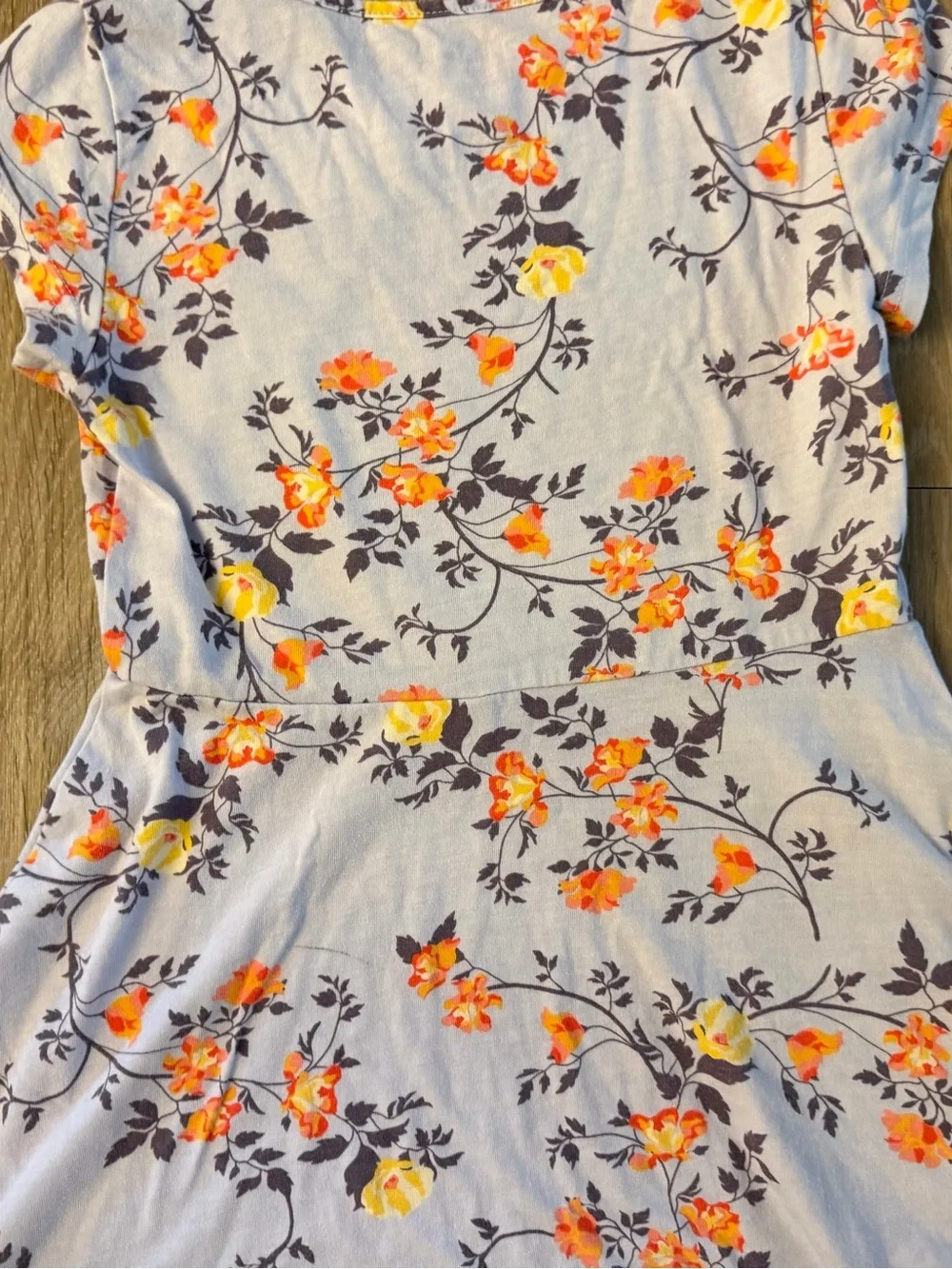Children Place Girl's Size 7/8 Lavender Casual Dress With Floral Pattern